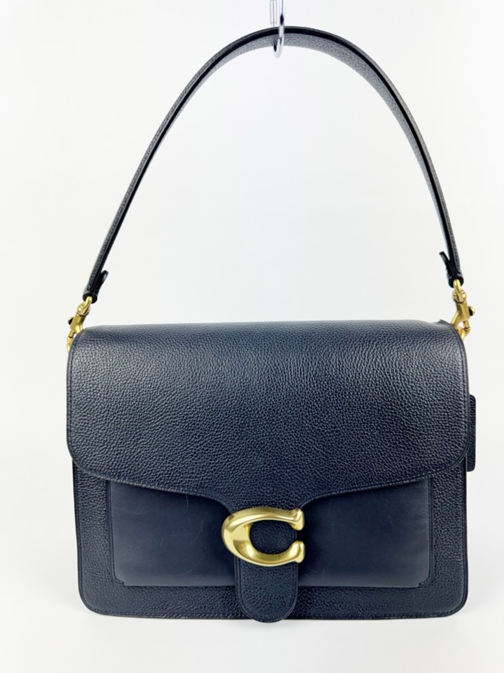 Coach Navy Tabby Leather Shoulder Crossbody Bag Goldtone Hardware 73724